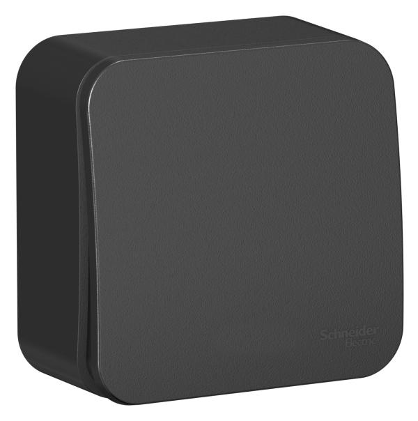 Schneider Electric  BLANCA  Антрацит  Выключатель 1-клавишный (cхема.1) изолирующая пластина, 10А, 250B, открытая установка  BLNVA101016