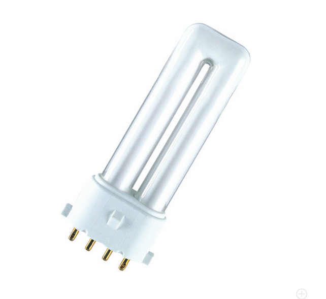 Компактная люминесцентная лампа OSRAM Dulux S/E 9W 2G7 2700K для настольного света