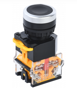 Кнопка D8-11 d=22мм 1з+1р черная IEK