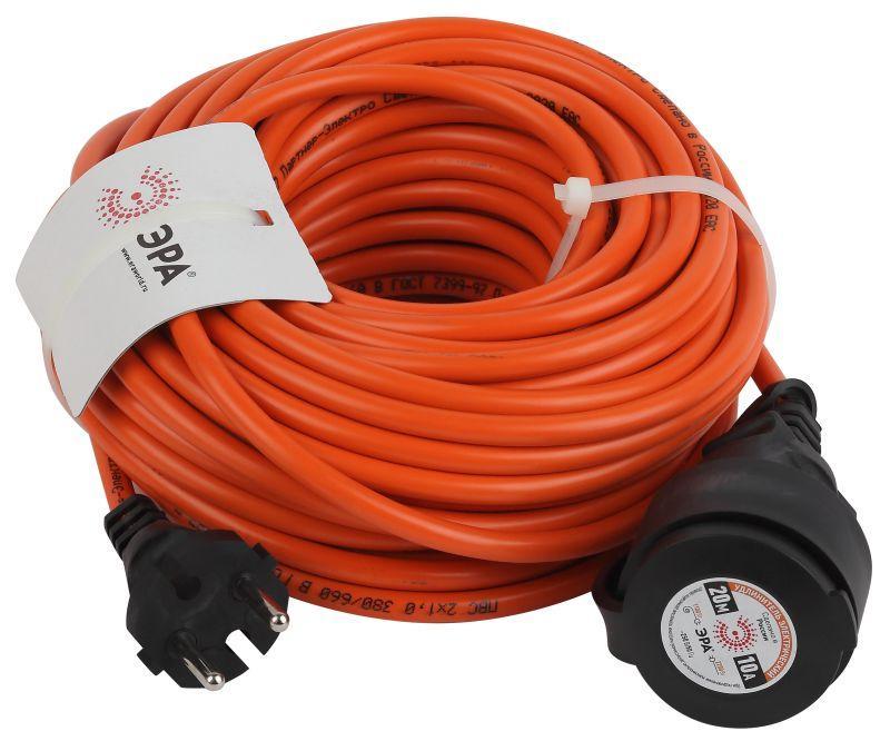 Удлинитель-шнур 1х20м без заземл. 10А IP44 UPx-1-2х1-20m-IP44 ПВС 2х1 в бухте Эра Б0046806