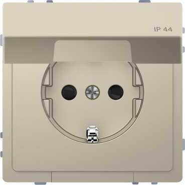 Schneider Electric  MERTEN  D-Life  Сахара  Розетка 16А с заземляющими контактами и крышкой  IP44 MTN2314-6033
