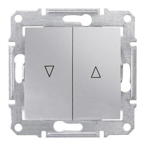 Schneider Electric Sedna Алюминий Выключатель механизм для жалюзи  с электрической блокировкой 10А IP20 скрытая установка SDN1300160