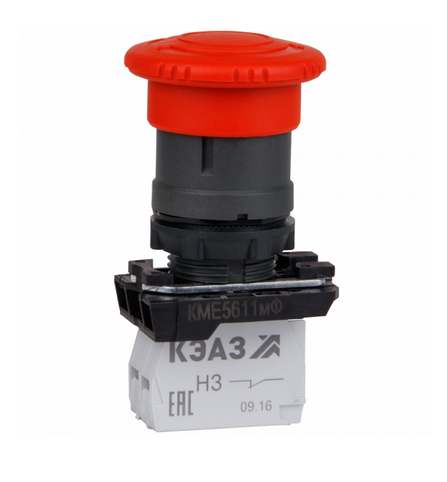 Кнопка КМЕ5611мФ-красный-1но+1нз-гриб-IP65-КЭАЗ
