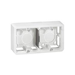 Коробка накладная 4,5 или 2х2 модуля 40 мм для суппорта Legrand  Mosaic  Белый 80285