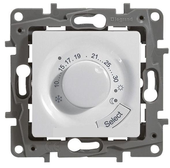 Legrand  Etika  Белый Механизм Термостата для пола с внешним датчиком 672230
