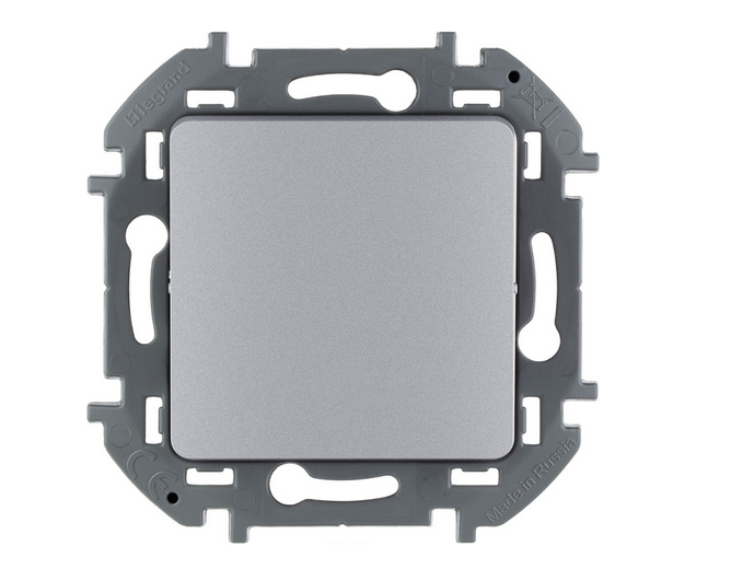 Legrand INSPIRIA Алюминий Кнопка IP20 скрытая установка 673692