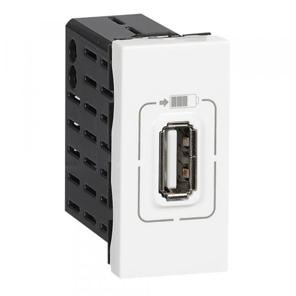 Legrand  Mosaic  Белый Розетка USB для зарядки 1-местная  077591