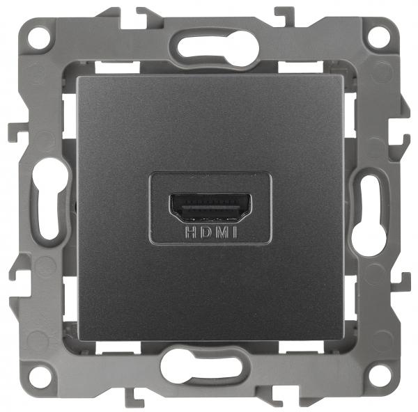 ЭРА  Эра12  Графит  Розетка HDMI, 12-3114-12