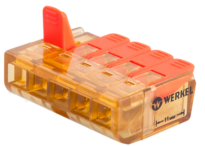 Werkel TR-02-05 Клемма универсальная соединительная 5-проводная (5 шт.) a038405