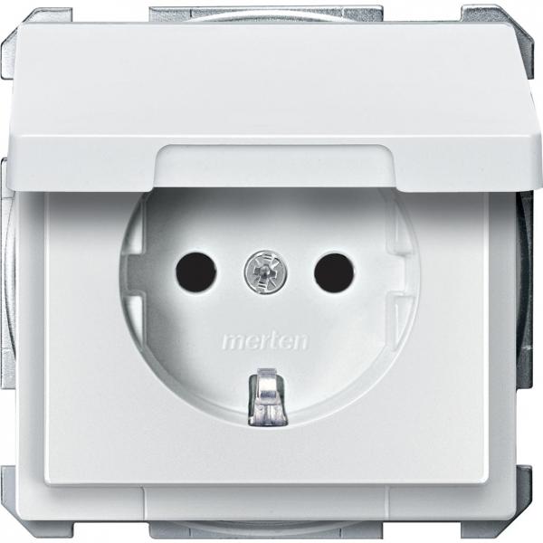 Schneider Electric Merten  Розетка SCHUKO, 2P+E, 16А, 250В, с крышкой MTN2310-4019