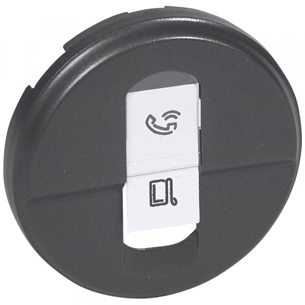 Legrand  Celiane  Графит Накладка розетки 1хRJ45 067951