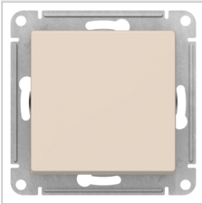Schneider Electric AtlasDesign Бежевый Выключатель 1-клавишный схема 1, 10АХ, механизм ATN000211