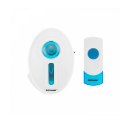 REXANT Звонок беспроводной Питание от розетки 220В 36 мелодий с кнопкой  IP44   RX-6 73-0060 73-0060