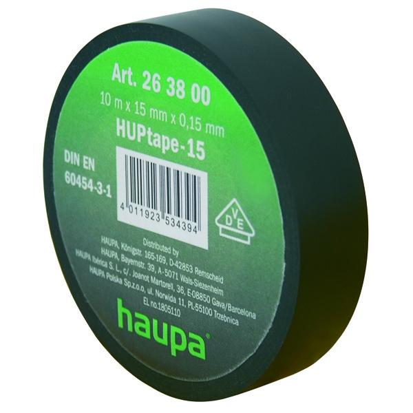 Изолента ПВХ чёрная 25 мм 20м, d 74 мм Haupa