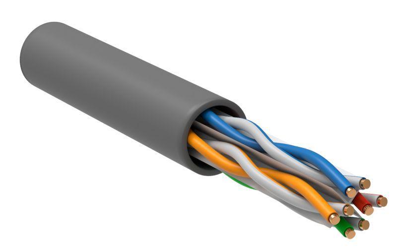 Кабель витая пара U/UTP кат.6 4х2х23AWG solid CU PVC сер. 305м (м) ITK LC1-C604-111