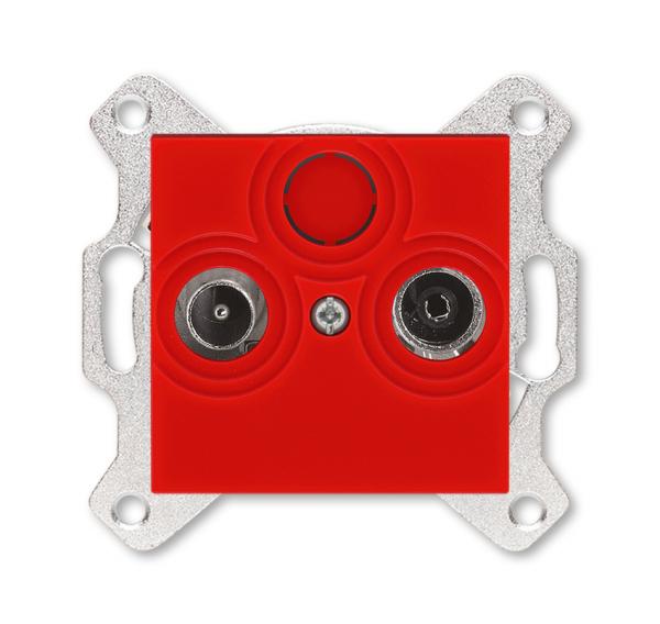 ABB  Levit  Красный Розетка TV-R, проходная, 7дБ, 2CHH083607A6065