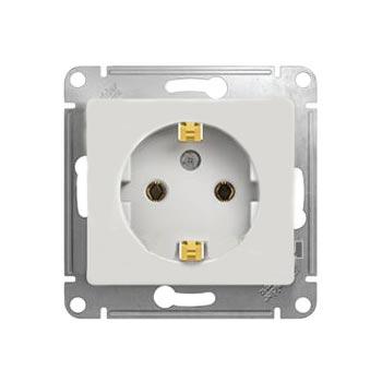 Schneider Electric Glossa  Белый Розетка с заземляющими контактами механизм IP20 скрытая установка GSL000143