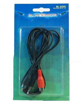 Аудио шнур BLACKMOR BL3255 BL1 #Джек3.5 штырь <-> 2RCA штырь 1.5м.