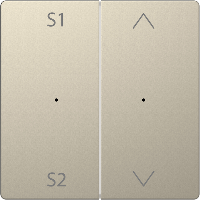 Schneider Electric  MERTEN  D-Life  PlusLink  Сахара  Клавиша 2-местная с S1/S2, вверх/вниз MTN5227-6033
