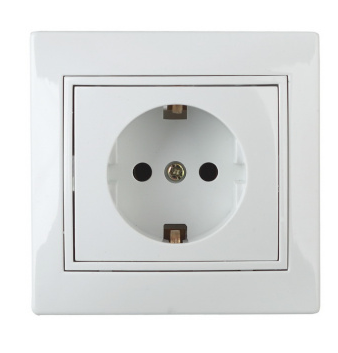 ЭРА  Intro  Plano  Белый  Розетка 2P+E Schuko, 16АХ-250В, скрытая установка  1--202-01 Б0027609