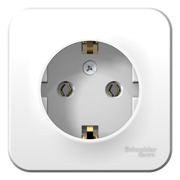 Schneider Electric  BLANCA  Белый  Розетка 1-местная с заземляющими контактами без шторок 16А, 250В, открытая установка BLNRA010101