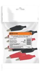 Зажим крокодил  ЗК 15А 75мм красный/черный (2 шт в упаковке) TDM