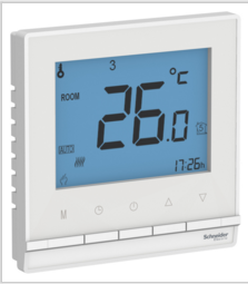 Schneider Electric AtlasDesign  Белый  Термостат электронный теплого пола с датчиком от +5 до +35°C,16A ,в сборе, ATN000138