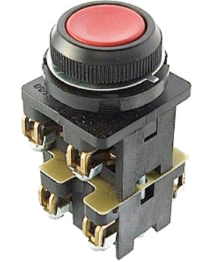 КЕ-012 У2 исп.3, красный, 2з+2р, цилиндр, IP40, 10А, 660В, выключатель кнопочный  (ЭТ)
