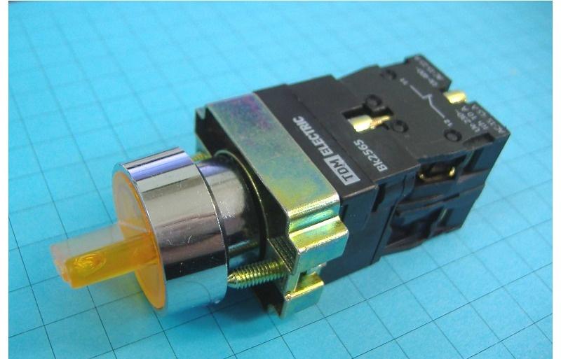 Арматура светосигнальная TDM BK 2565 переключатель 2 положения желтый 1з+1р