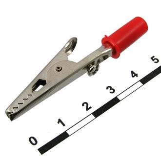 Зажим крокодил TDM ЗК 15А 53мм красный