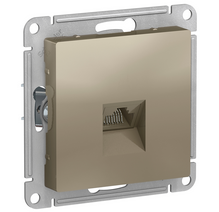 Schneider Electric AtlasDesign Шампань  Розетка компьютерная RJ45, механизм ATN000583