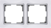 Werkel  Snabb Белый-Хром Рамка 2-местная WL03-Frame-02-white a028881