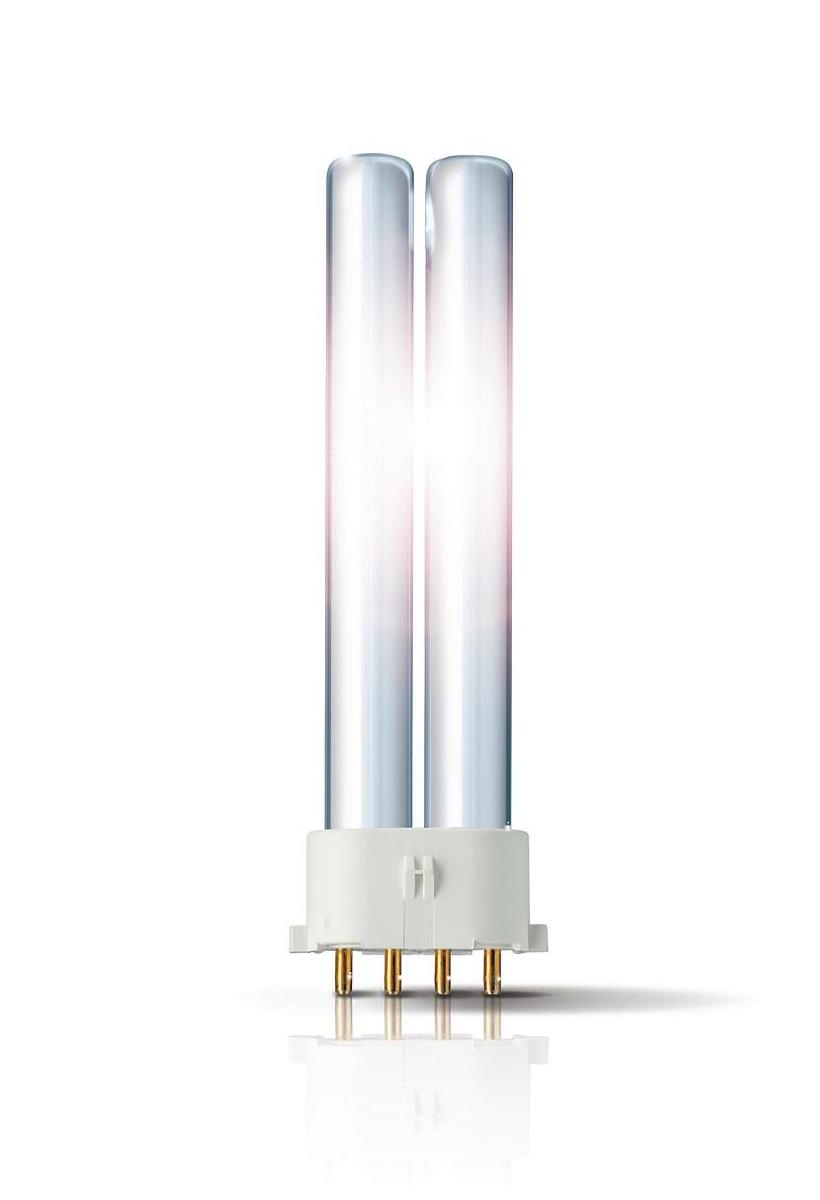 Компактная люминесцентная лампа PHILIPS PL-S 9Вт 4P 2G7 4000K для настольного света