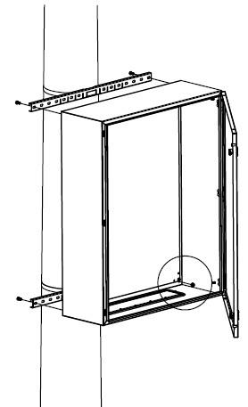 Комплект крепления шкафов CE/RAM box к столбу (ширина шкафа- 400 мм), DKC R5FB400