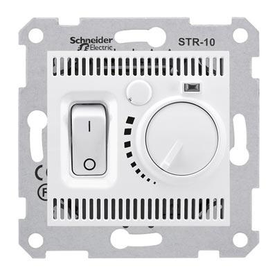 Schneider Electric Sedna  Белый Термостат механизм комнатный, 10А, 230В, IP20 скрытая установка SDN6000121