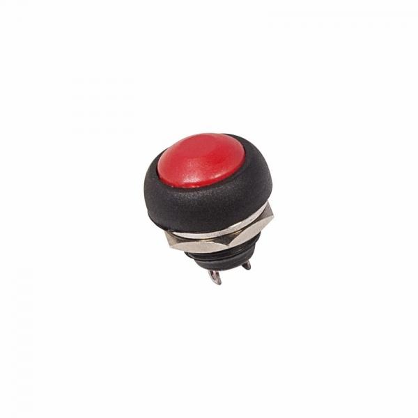 Выключатель-кнопка  250V 1А (2с) (ON)-OFF  Б/Фикс  красная  Micro (PBS-33В)  REXANT 36-3050