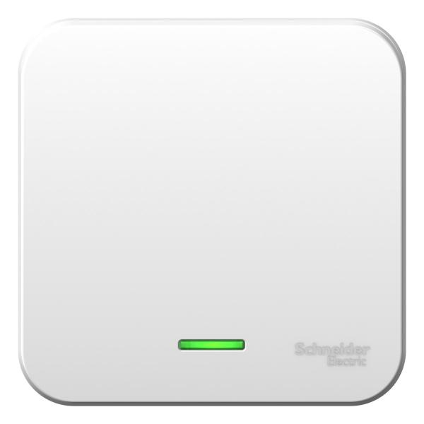 Schneider Electric  BLANCA  Белый  Выключатель 1-клавишный (cхема.1) с подсветкой 10А, 250B, открытая установка BLNVA101101