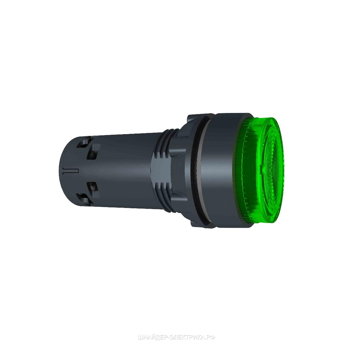 Кнопка 22мм 230В XB7NJ03M1 с подсветкой, зеленая   Harmony  Schneider Electric