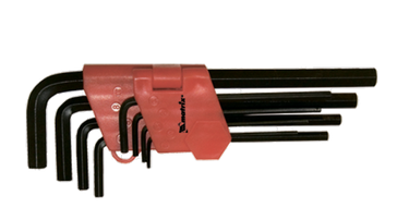 Набор ключей имбусовых HEX, 1,5–10 мм, CrV, 9 штук оксидированные, удлиненные// MATRIX