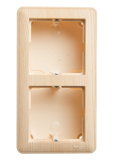 Schneider Electric  Wessen59  Сосна  Коробка подъемная для наружного монтажа с рамкой 2-местная, KP-252-78