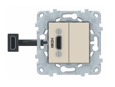 Schneider Electric Unica NEW Бежевый Розетка HDMI, NU543044