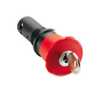 ABB Кнопка CE4K1-10R-11 с фикс 1НО1НЗ с ключ /1SFA619552R1071/