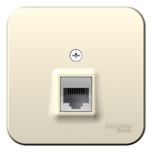 Schneider Electric BLANCA О/У РОЗЕТКА компьютерная RJ45, кат.5E, ИЗОЛ.ПЛ.,МОЛОЧНЫЙ BLNIA045002