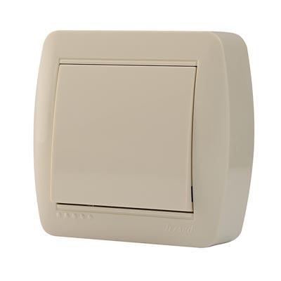 Lezard  Demet Крем Выключатель 1-клавишный открытая установка  711-0300-100