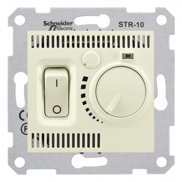 Schneider Electric Sedna  Бежевый Термостат механизм комнатный, 10А, 230В IP20 скрытая установка SDN6000147