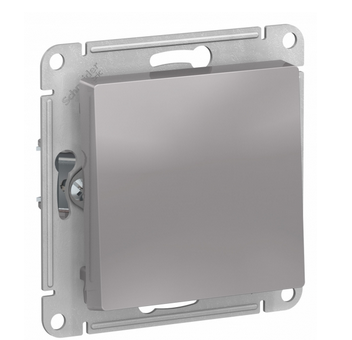 Schneider Electric AtlasDesign Алюминий  Выключатель 1-клавишный схема 1, 10АХ, механизм ATN000311