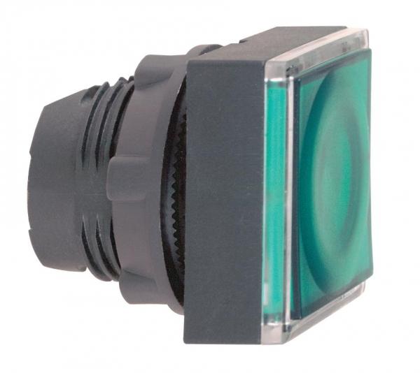 ZB5CH333 ГОЛОВКА ДЛЯ КНОПКИ С ПОДСВ.,КВАДРАТ., ЗЕЛЕН.,  С ФИКСАЦ., HARMONY XB5