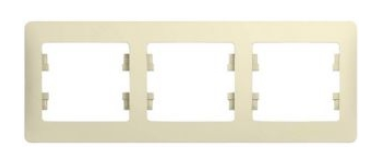 Schneider Electric Glossa Молочный Рамка 3-местная горизонтальная IP20 скрытая установка GSL000903
