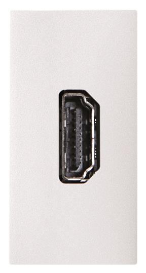 ABB  Zenit  Альпийский Белый Разъём механизм HDMI, тип А, с безвинтовым подкл-ем проводов (20п), 1-модуль 2CLA215560N1101