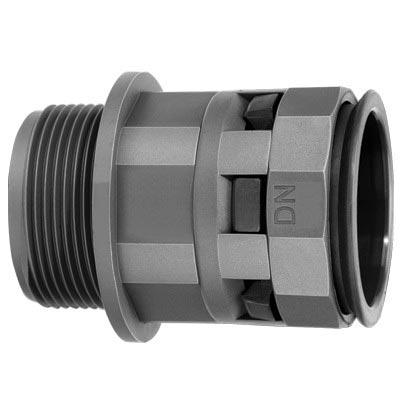 Муфта труба-коробка DN 23 мм, М32х1,5, полиамид, цвет черный DKC PAM23M32N